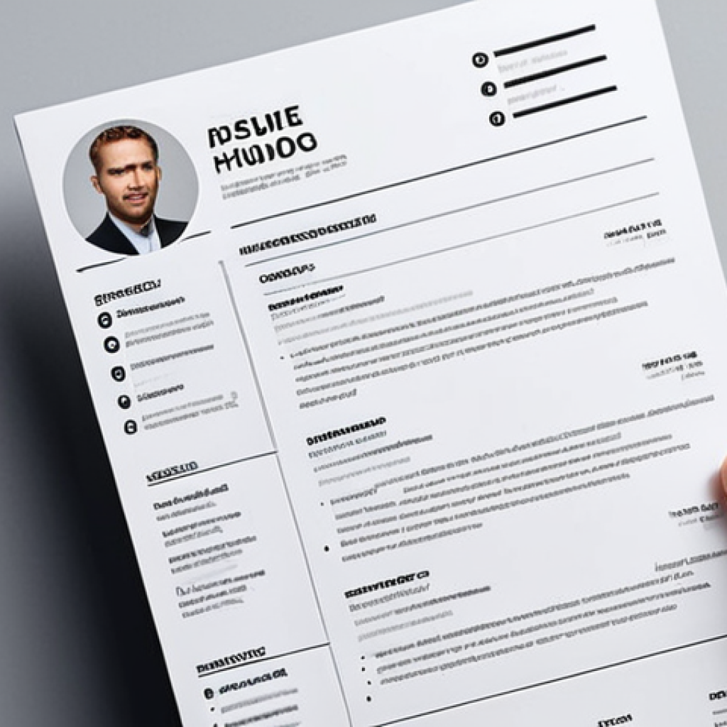**

"A clean, professional resume design showcasing clear headings, sufficient whitespace, and a subtle color palette. Focus on visual elements that convey organization and readability. Perhaps a hand placing it on a desk of a HR manager."

**