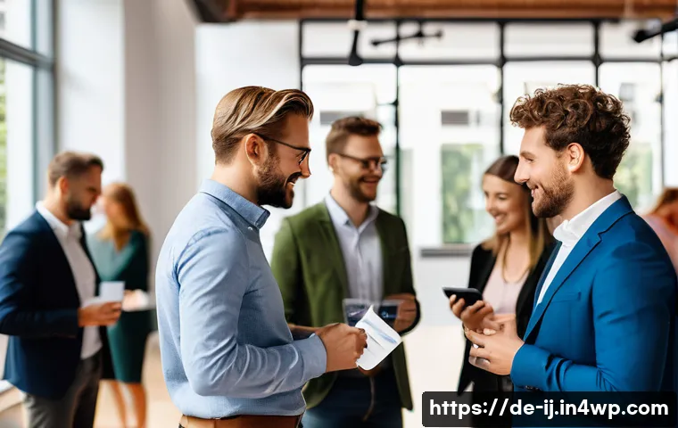 스폰서십을 통해 얻을 수 있는 경력 이점 - A professional networking event in a modern co-working space in Berlin, showing diverse business peo...